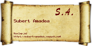Subert Amadea névjegykártya