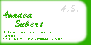 amadea subert business card